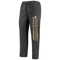Concepts Sport Heathered Charcoal Appalachian State Mountaineers Meter T-Shirt  Pants Sleep Set