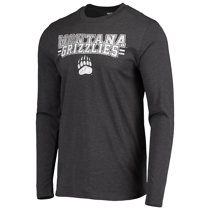 Concepts Sport Heathered Charcoal Montana Grizzlies Meter Long Sleeve T-Shirt  Pants Sleep Set