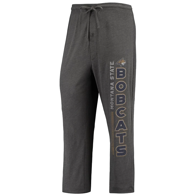 Concepts Sport Heathered Charcoal Montana State Bobcats Meter T-Shirt  Pants Sleep Set