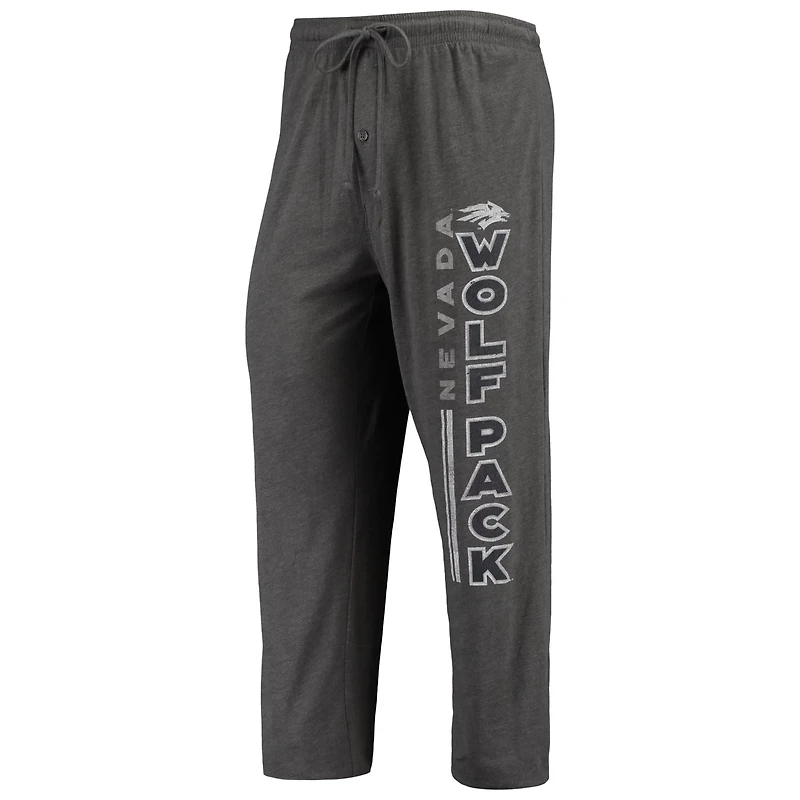 Concepts Sport Heathered Charcoal Nevada Wolf Pack Meter T-Shirt  Pants Sleep Set