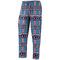 Concepts Sport Illinois Fighting Illini Ugly Sweater Long Sleeve T-Shirt and Pants Sleep Set