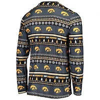Concepts Sport Iowa Hawkeyes Ugly Sweater Long Sleeve T-Shirt and Pants Sleep Set