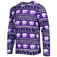 Concepts Sport Kansas State Wildcats Swivel Long Sleeve T-Shirt  Pants Sleep Set