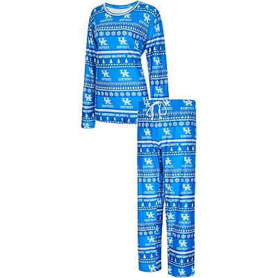 Concepts Sport Kentucky Wildcats Holiday Long Sleeve T-Shirt and Pants Sleep Set