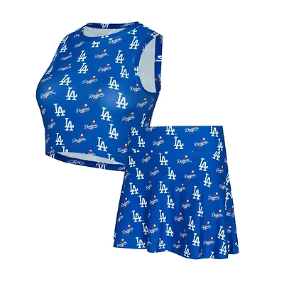 Concepts Sport Los Angeles Dodgers Knit Tank Top  Skort Set
