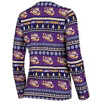 Concepts Sport LSU Tigers Holiday Long Sleeve T-Shirt  Pants Sleep Set