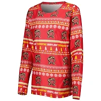 Concepts Sport Maryland Terrapins Holiday Long Sleeve T-Shirt and Pants Sleep Set