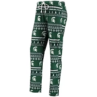 Concepts Sport Michigan State Spartans Holiday Long Sleeve T-Shirt  Pants Sleep Set