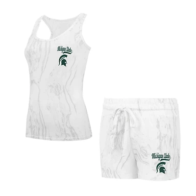 Concepts Sport Michigan State Spartans Quartz Tank Top  Shorts Set