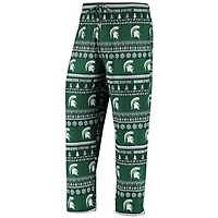 Concepts Sport Michigan State Spartans Ugly Sweater Knit Long Sleeve Top and Pant Set