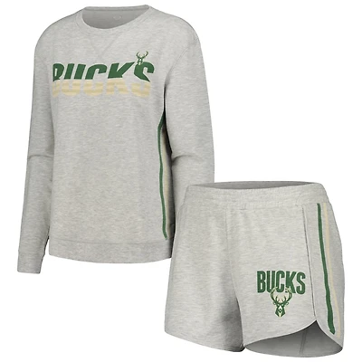 Concepts Sport Milwaukee Bucks Cedar Long Sleeve T-Shirt  Shorts Sleep Set