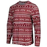 Concepts Sport Mississippi State Bulldogs Swivel Long Sleeve T-Shirt  Pants Sleep Set