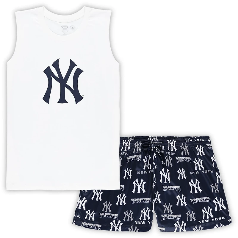 Concepts Sport Navy New York Yankees Plus Tank Top Shorts Sleep Set