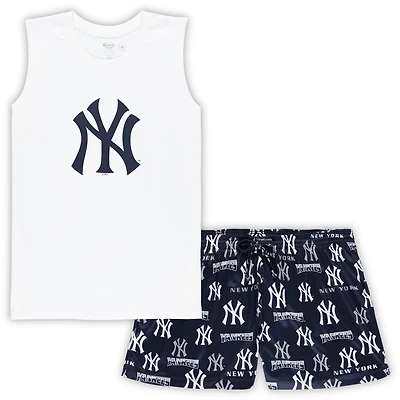 Concepts Sport Navy New York Yankees Plus Tank Top  Shorts Sleep Set