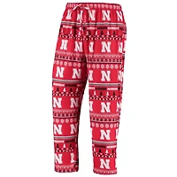 Concepts Sport Nebraska Huskers Ugly Sweater Knit Long Sleeve Top and Pant Set