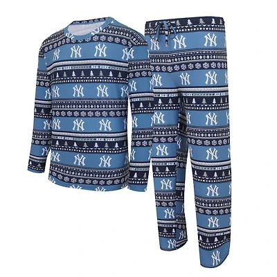Concepts Sport New York Yankees Knit Ugly Sweater Long Sleeve Top  Pants Set