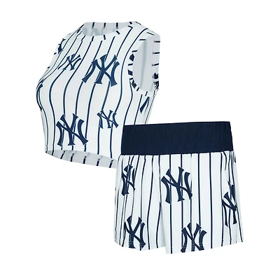 Concepts Sport New York Yankees Pinstripe Record Tank Short Set