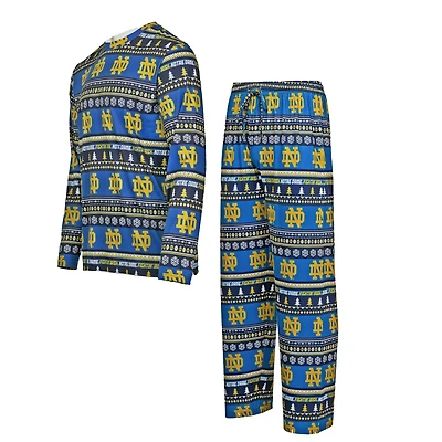 Concepts Sport Notre Dame Fighting Irish Swivel Long Sleeve T-Shirt  Pants Sleep Set