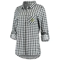 Concepts Sport Oakland Athletics Wanderer Long Sleeve Button-Up Nightshirt