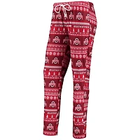 Concepts Sport Ohio State Buckeyes Holiday Long Sleeve T-Shirt  Pants Sleep Set