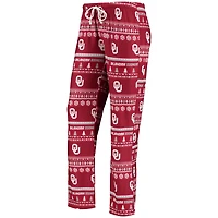 Concepts Sport Oklahoma Sooners Holiday Long Sleeve T-Shirt  Pants Sleep Set