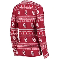 Concepts Sport Oklahoma Sooners Holiday Long Sleeve T-Shirt  Pants Sleep Set