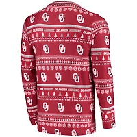 Concepts Sport Oklahoma Sooners Ugly Sweater Knit Long Sleeve Top and Pant Set