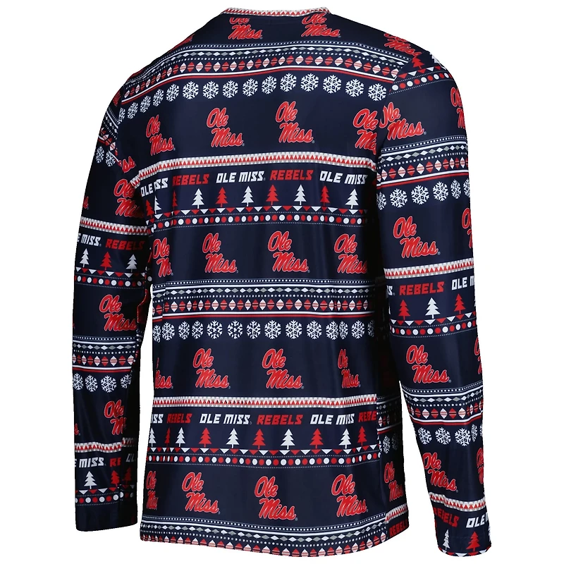 Concepts Sport Ole Miss Rebels Swivel Long Sleeve T-Shirt  Pants Sleep Set