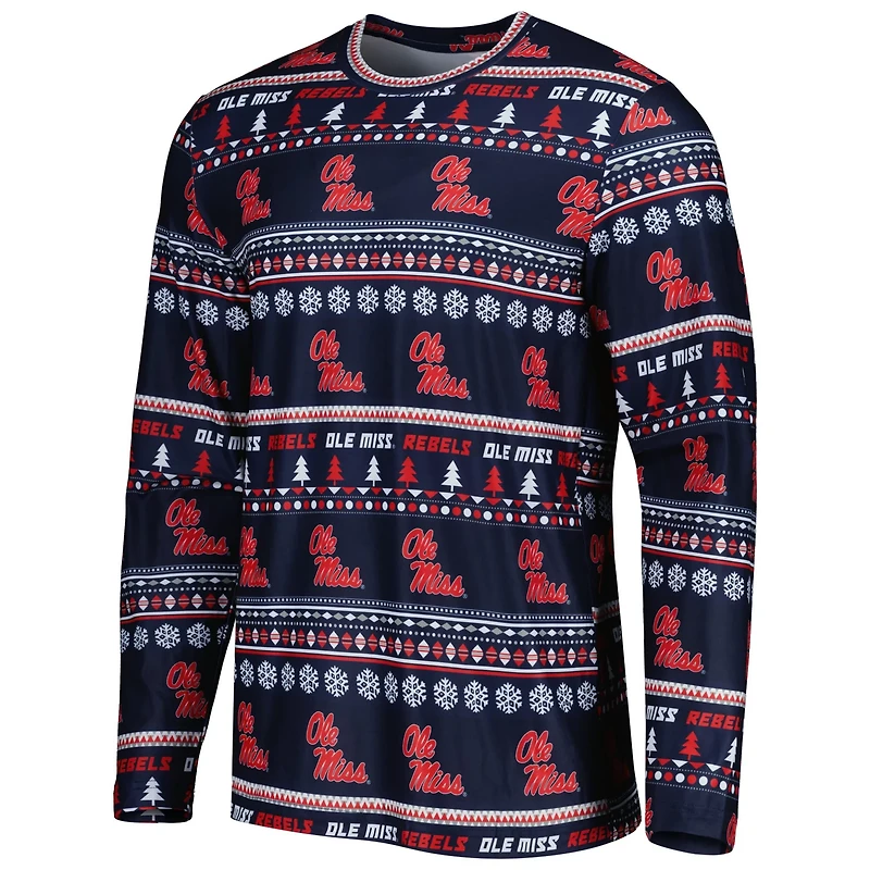 Concepts Sport Ole Miss Rebels Swivel Long Sleeve T-Shirt  Pants Sleep Set