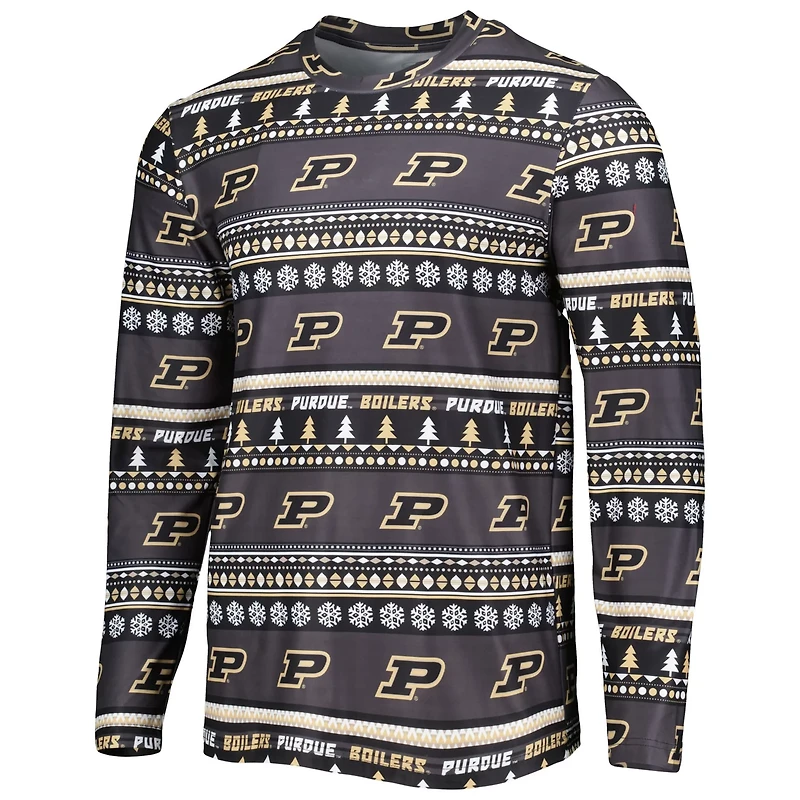 Concepts Sport Purdue Boilermakers Swivel Long Sleeve T-Shirt  Pants Sleep Set