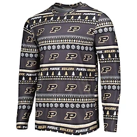 Concepts Sport Purdue Boilermakers Swivel Long Sleeve T-Shirt  Pants Sleep Set