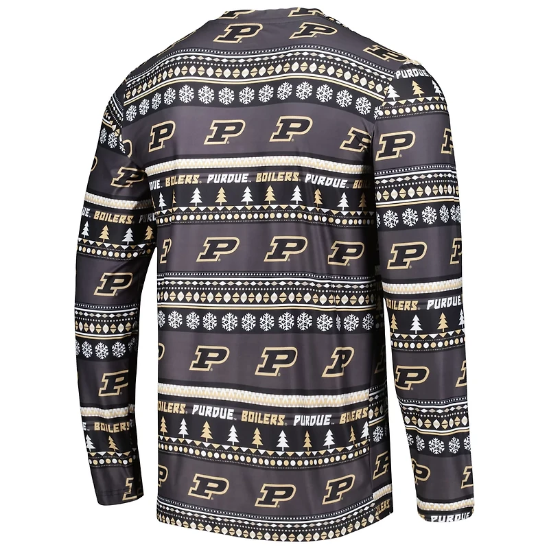 Concepts Sport Purdue Boilermakers Swivel Long Sleeve T-Shirt  Pants Sleep Set