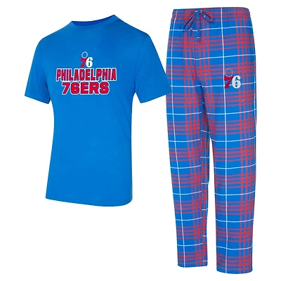 Concepts Sport Red Philadelphia 76ers Vector T-Shirt Flannel Pants Sleep Set