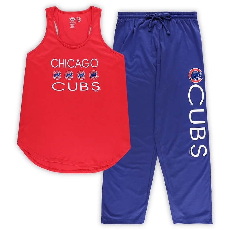 Concepts Sport Royal Chicago Cubs Plus Meter Tank Top  Pants Sleep Set