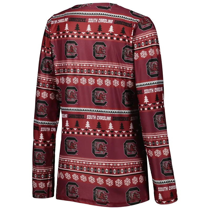 Concepts Sport South Carolina Gamecocks Holiday Long Sleeve T-Shirt and Pants Sleep Set
