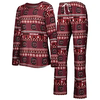 Concepts Sport South Carolina Gamecocks Holiday Long Sleeve T-Shirt and Pants Sleep Set