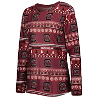 Concepts Sport South Carolina Gamecocks Holiday Long Sleeve T-Shirt and Pants Sleep Set