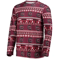 Concepts Sport South Carolina Gamecocks Ugly Sweater Long Sleeve T-Shirt and Pants Sleep Set