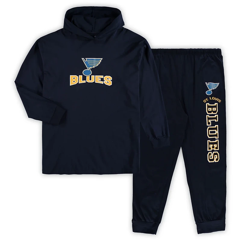 Concepts Sport St Louis Blues Big  Tall Pullover Hoodie  Joggers Sleep Set