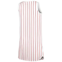 Concepts Sport St Louis Cardinals Reel Pinstripe Knit Sleeveless Nightshirt