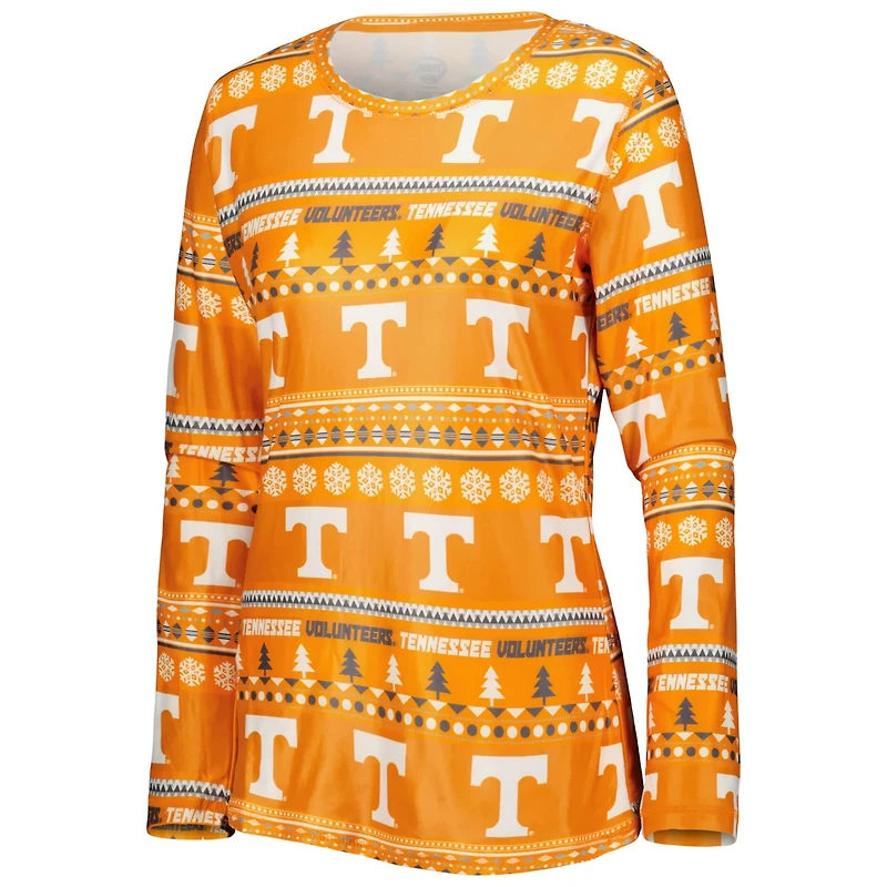Concepts Sport Tennessee Volunteers Holiday Long Sleeve T-Shirt and Pants Sleep Set