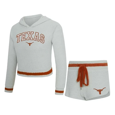 Concepts Sport Texas Longhorns Whitley Long Sleeve Hoodie Top  Shorts Set