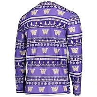 Concepts Sport Washington Huskies Ugly Sweater Long Sleeve T-Shirt and Pants Sleep Set