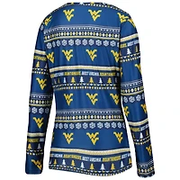 Concepts Sport West Virginia Mountaineers Holiday Long Sleeve T-Shirt and Pants Sleep Set