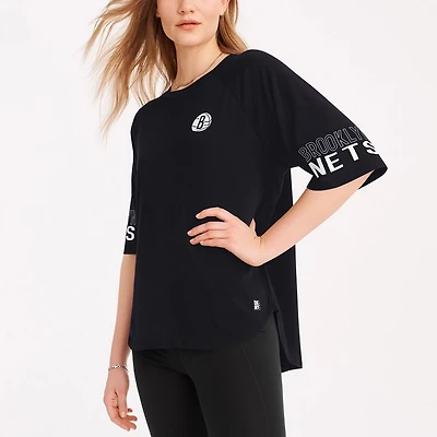 DKNY Sport Brooklyn Nets Diana Raglan Tri-Blend Oversized T-Shirt