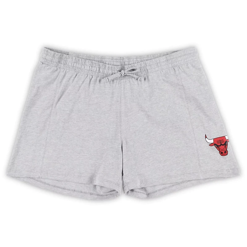 Fanatics /Heather Gray Chicago Bulls Plus T-Shirt  Shorts Combo Set