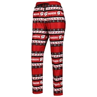 FOCO Wisconsin Badgers Ugly Long Sleeve T-Shirt  Pajama Pants Sleep Set