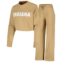 Indiana Hoosiers Raglan Cropped Sweatshirt  Sweatpants Set