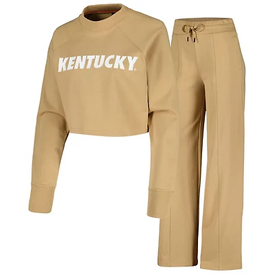 Kentucky Wildcats Raglan Cropped Sweatshirt  Sweatpants Set