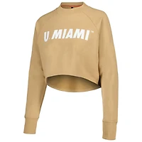 Miami Hurricanes Raglan Cropped Sweatshirt  Sweatpants Set